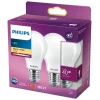 Philips Lyskilder|Frostet LED-pære E27 470 lm 2-pk.