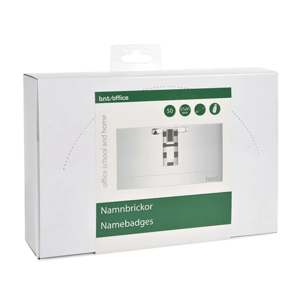 Kjell Kalkulator|Makuleringsmaskiner|Plastlomme for navneskilt 50-pk.