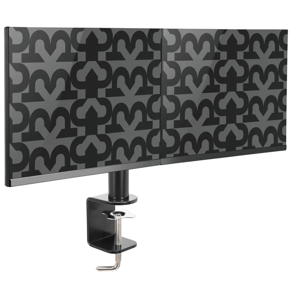 Plexgear Skjermfeste|Bordsfeste med 2 armer for skjermer opptil 27"