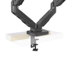 Plexgear Skjermfeste|3-leddet fjæret bordfeste for skjerm 13-27” 2 armer