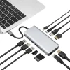 Plexgear Mac-Tilbehør|Hdmi|Multiadapter for USB-C med 12 tilkoblinger