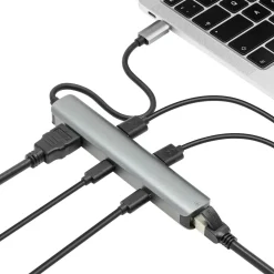 Plexgear Kabler Og Adaptere|Usb|Multiadapter for USB-C med 6 porter