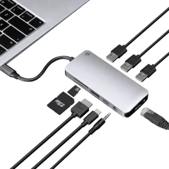 Plexgear Kabler Og Adaptere|Usb|9-ports USB-C multiadapter CB1022