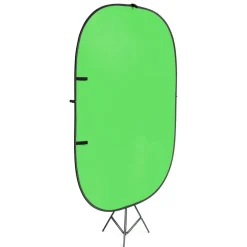 Plexgear Foto Og Video|Skjermbeskytter Og Deksel|Tofarget Green Screen med stativ 1,5x2 m