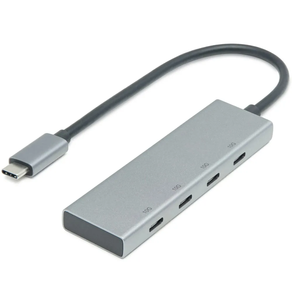 Plexgear Hjemmekontor|Mac-Tilbehør|USB-C-hub med 4 porter