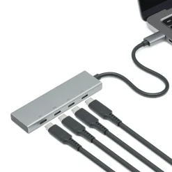 Plexgear Hjemmekontor|Mac-Tilbehør|USB-C-hub med 4 porter
