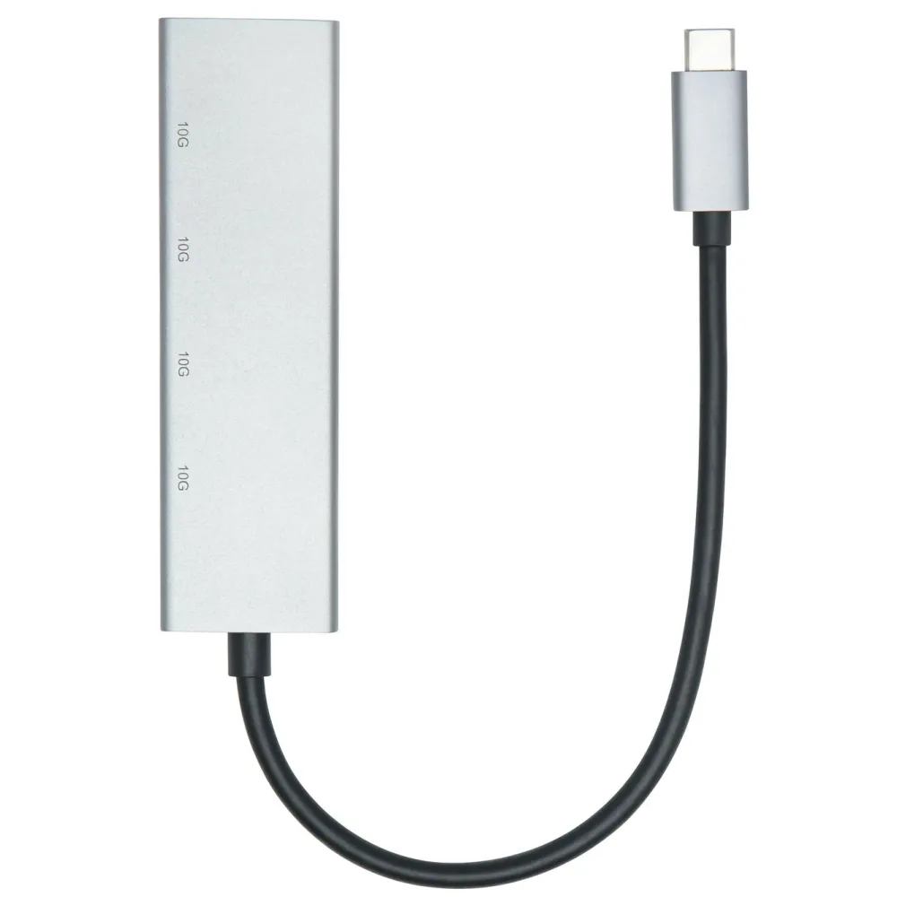 Plexgear Hjemmekontor|Mac-Tilbehør|USB-C-hub med 4 porter