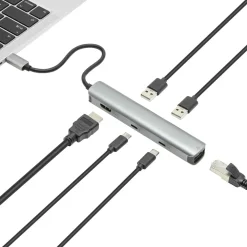 Plexgear Kabler Og Adaptere|Usb|USB-C-multiadapter CB1024 - 6 porter