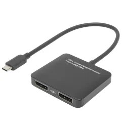 Plexgear Kabler Og Adaptere|Kabler Til Datamaskin|USB-C- til 2x DisplayPort-adapter