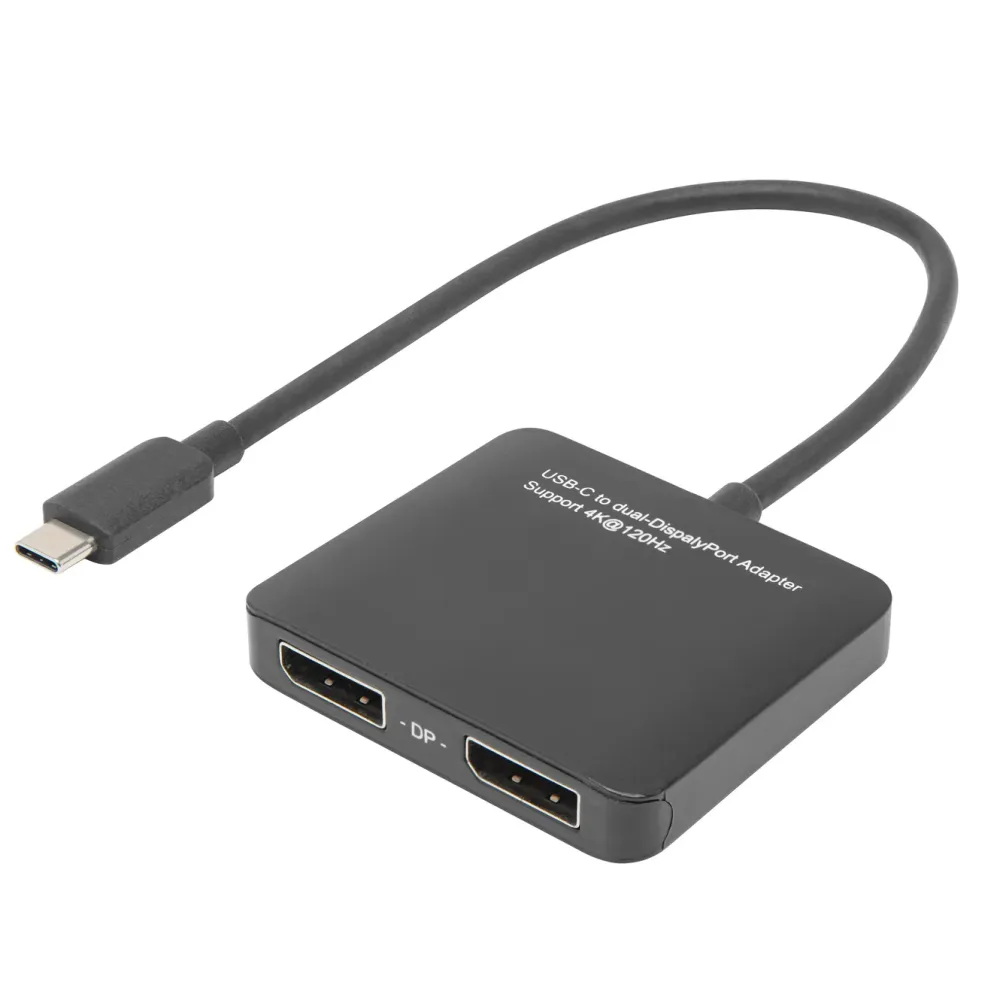 Plexgear Kabler Og Adaptere|Kabler Til Datamaskin|USB-C- til 2x DisplayPort-adapter