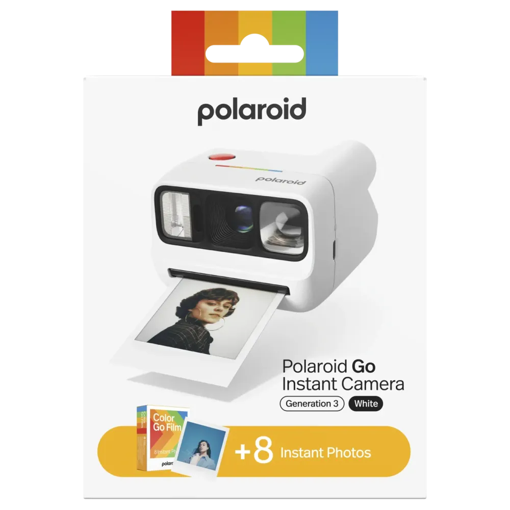 Polaroid Foto Og Video|Go Gen 3 direktefilmkamera med film Hvit