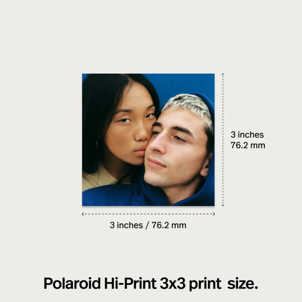Polaroid Skrivere Og Tilbehør|Hi-Print 3×3 Photo Printer – bærbar fotoskriver + 60 ark