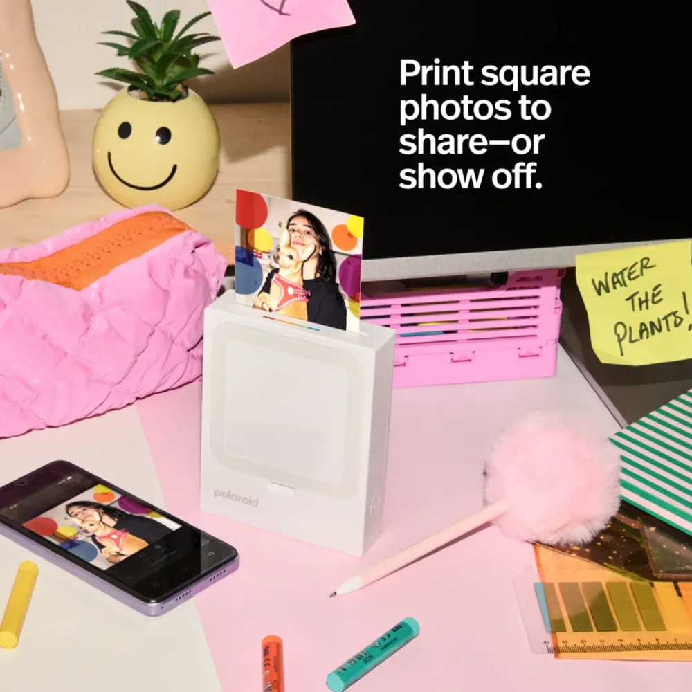 Polaroid Skrivere Og Tilbehør|Hi-Print 3×3 Photo Printer – bærbar fotoskriver + 60 ark