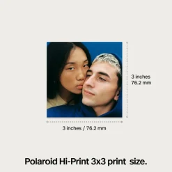 Polaroid Skrivere Og Tilbehør|Hi-Print 3×3 Photo Printer – bærbar fotoskriver + 10 ark