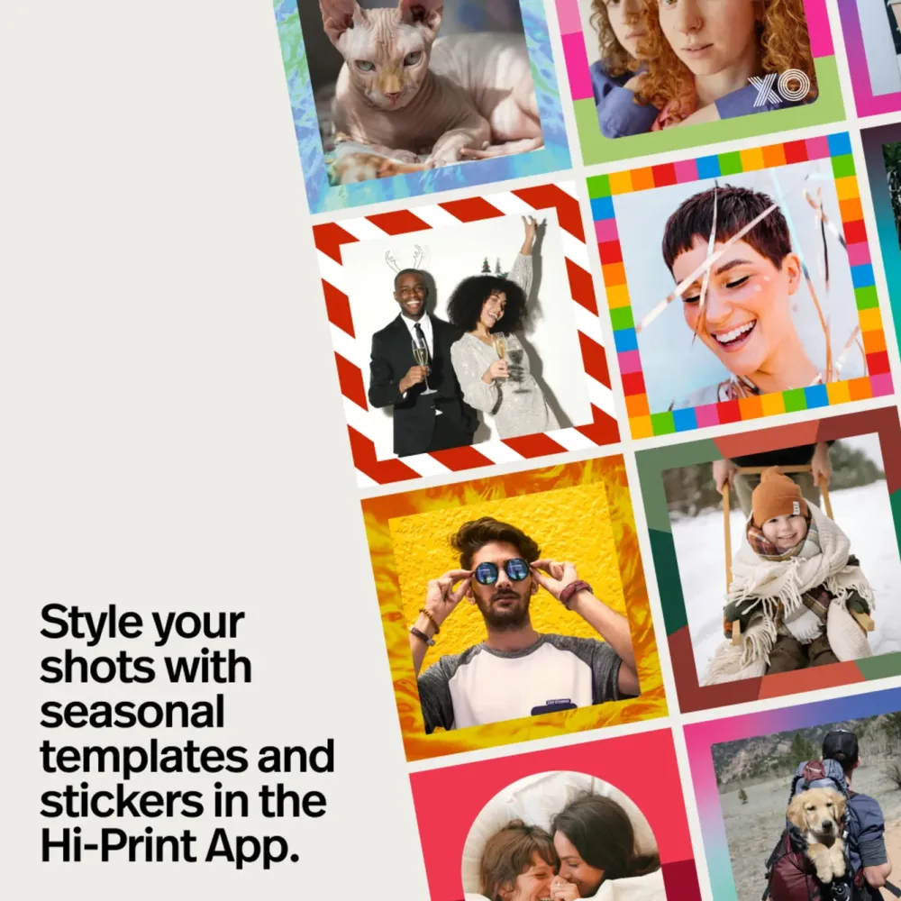 Polaroid Skrivere Og Tilbehør|Hi-Print 3×3 Photo Printer – bærbar fotoskriver + 10 ark