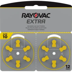 Rayovac Batterier|Batterier|Høreapparatbatterier Gul ZA10 12-pk.