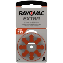 Rayovac Batterier|Batterier|Høreapparatbatterier Brun ZA312 8-pk.