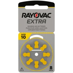 Rayovac Batterier|Batterier|Høreapparatbatterier Gul ZA10 8-pk.
