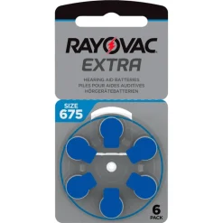 Rayovac Batterier|Batterier|Høreapparatbatterier Blå 675P 6-pk.