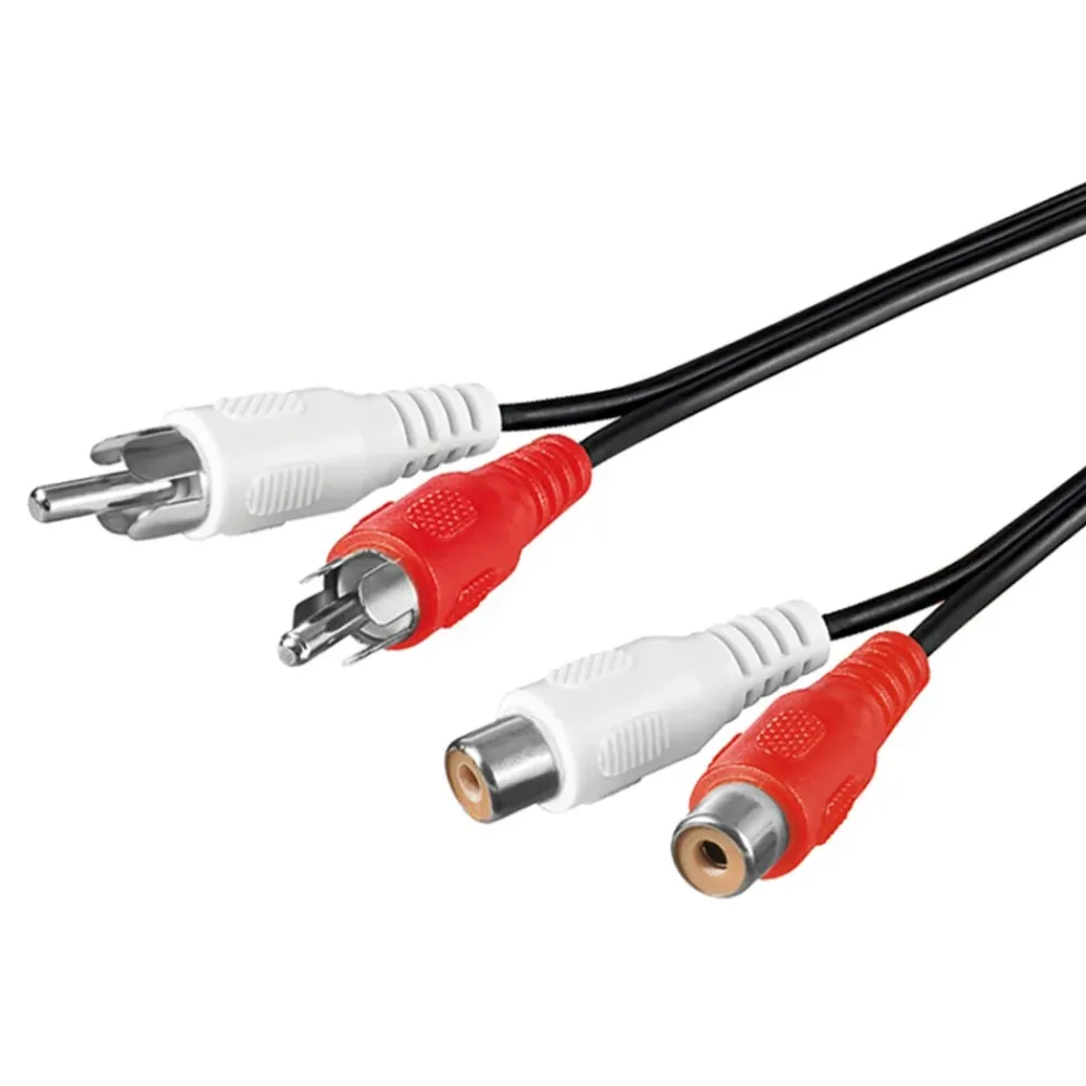 Kjell Lyd- & Videokabler|RCA-forlengelseskabel 2x RCA 2,5 m