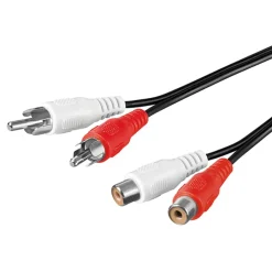 Kjell Lyd- & Videokabler|RCA-forlengelseskabel 2x RCA 1,5 m