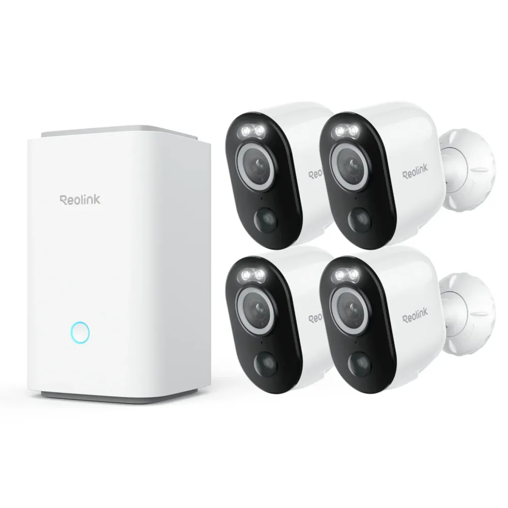 Reolink Kameraovervåking|Home Hub med 4x Argus 3 Ultra 4K-kamera
