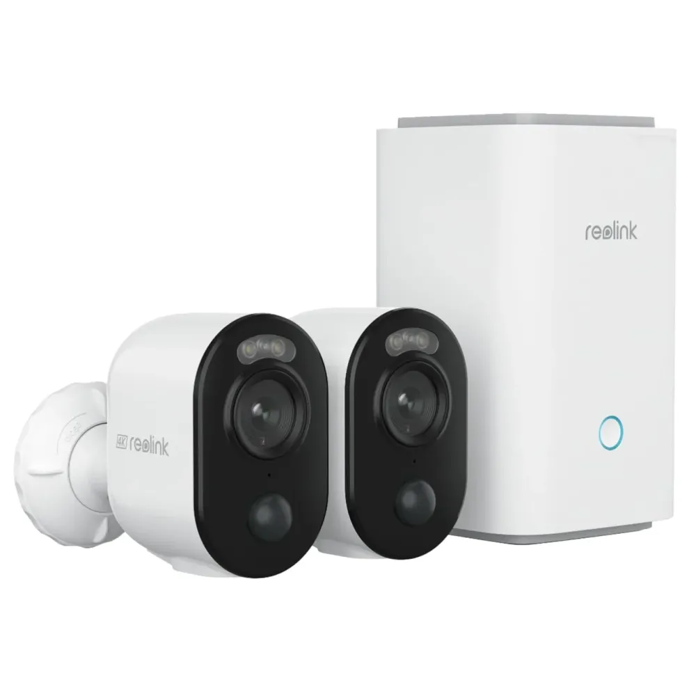 Reolink Kameraovervåking|Home Hub med 2x Argus 3 Ultra 4K-kamera