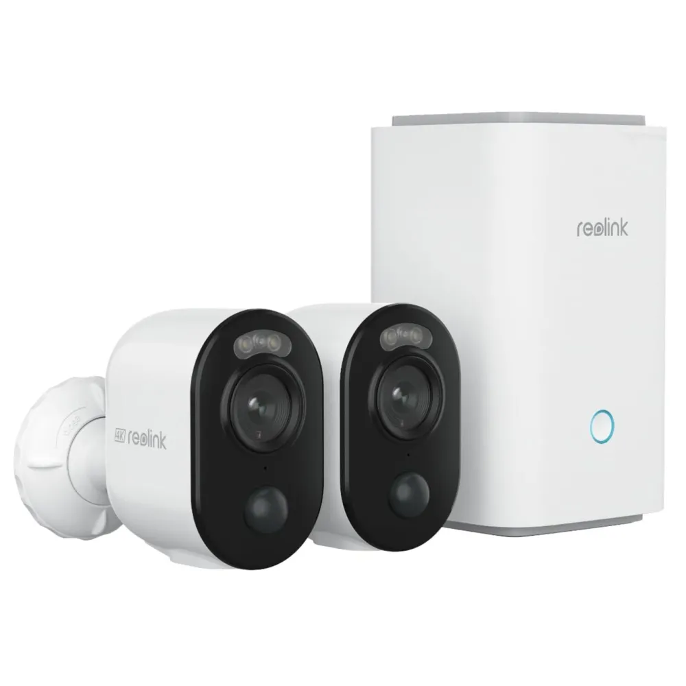 Reolink Kameraovervåking|Home Hub med 2x Argus 3 Ultra 4K-kamera