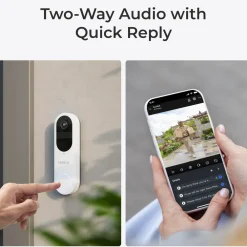 Reolink Smart Dørklokke|Smart Dørklokke|Smart Video Doorbell med Home Hub