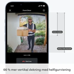 Ring Smart Dørklokke|Smart Dørklokke|Battery Video Doorbell med Chime Gen.2