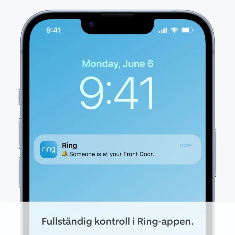 Ring Smart Dørklokke|Smart Dørklokke|Battery Video Doorbell med Chime Gen.2