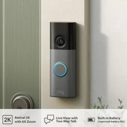 Ring Smart Dørklokke|Smart Dørklokke|Battery Video Doorbell Retinal 2K