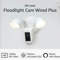 Ring Kameraovervåking|Floodlight Cam Wired Plus