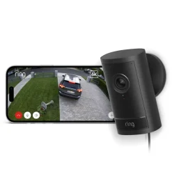 Ring Kameraovervåking|Outdoor Cam Pro Plug-in - Retinal 4K overvåkingskamera