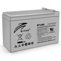 Ritar Batterier|Batterier|Blyakkumulator 12 V 8 Ah