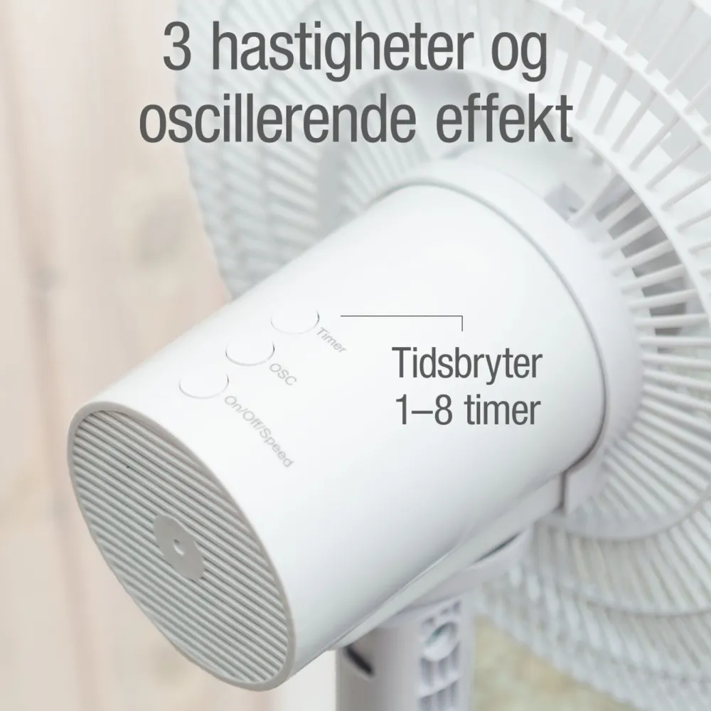 Rubicson Inneklima|Rengjøring|Gulvvifte med fjernkontroll Ø35 cm