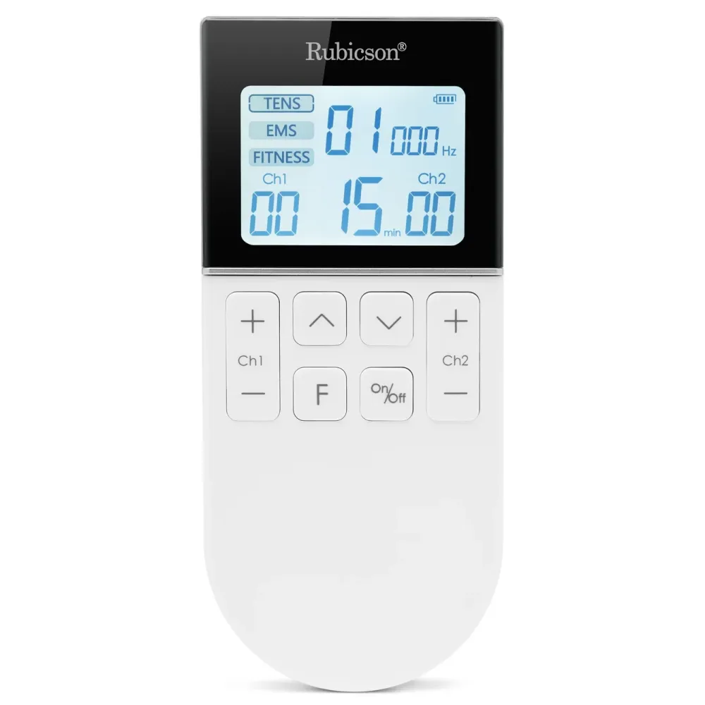 Rubicson Inneklima|Rengjøring|TENS/EMS-muskelstimulator med 4 elektrodeplater