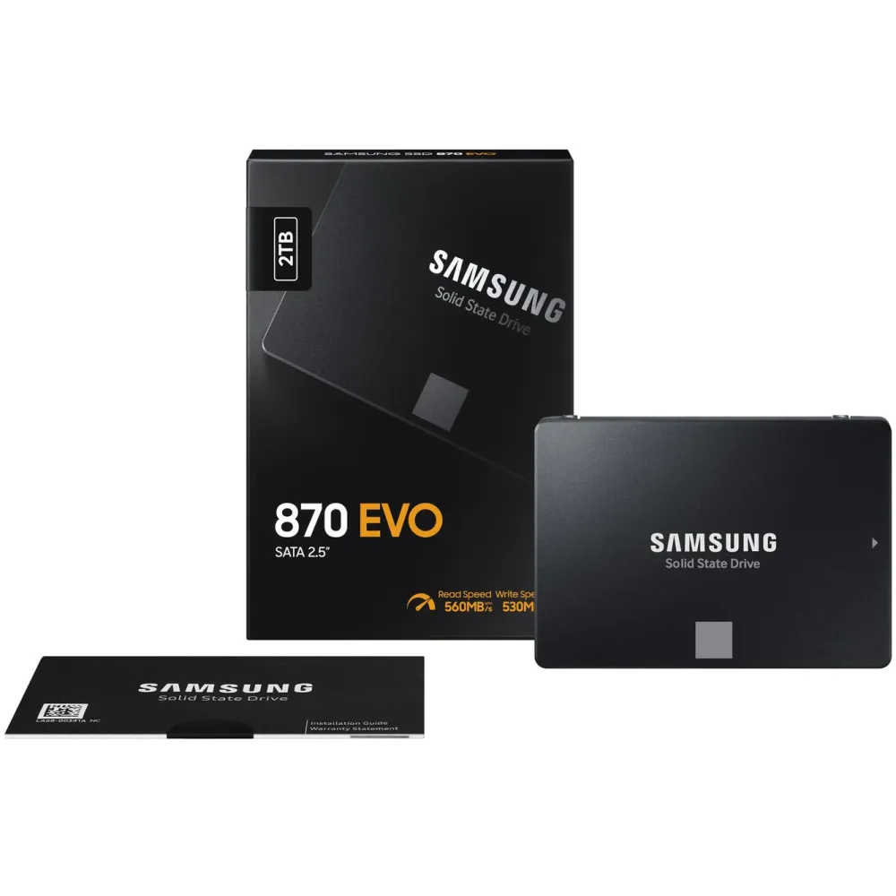 Samsung Datamaskinkomponenter|Lagring|870 EVO SSD-disk 2 TB