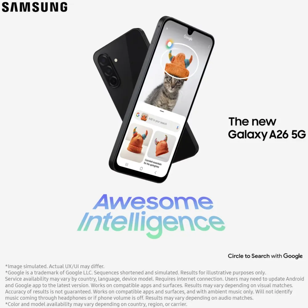 Samsung Mobiltelefoner|Galaxy A26 5G 128 GB Svart