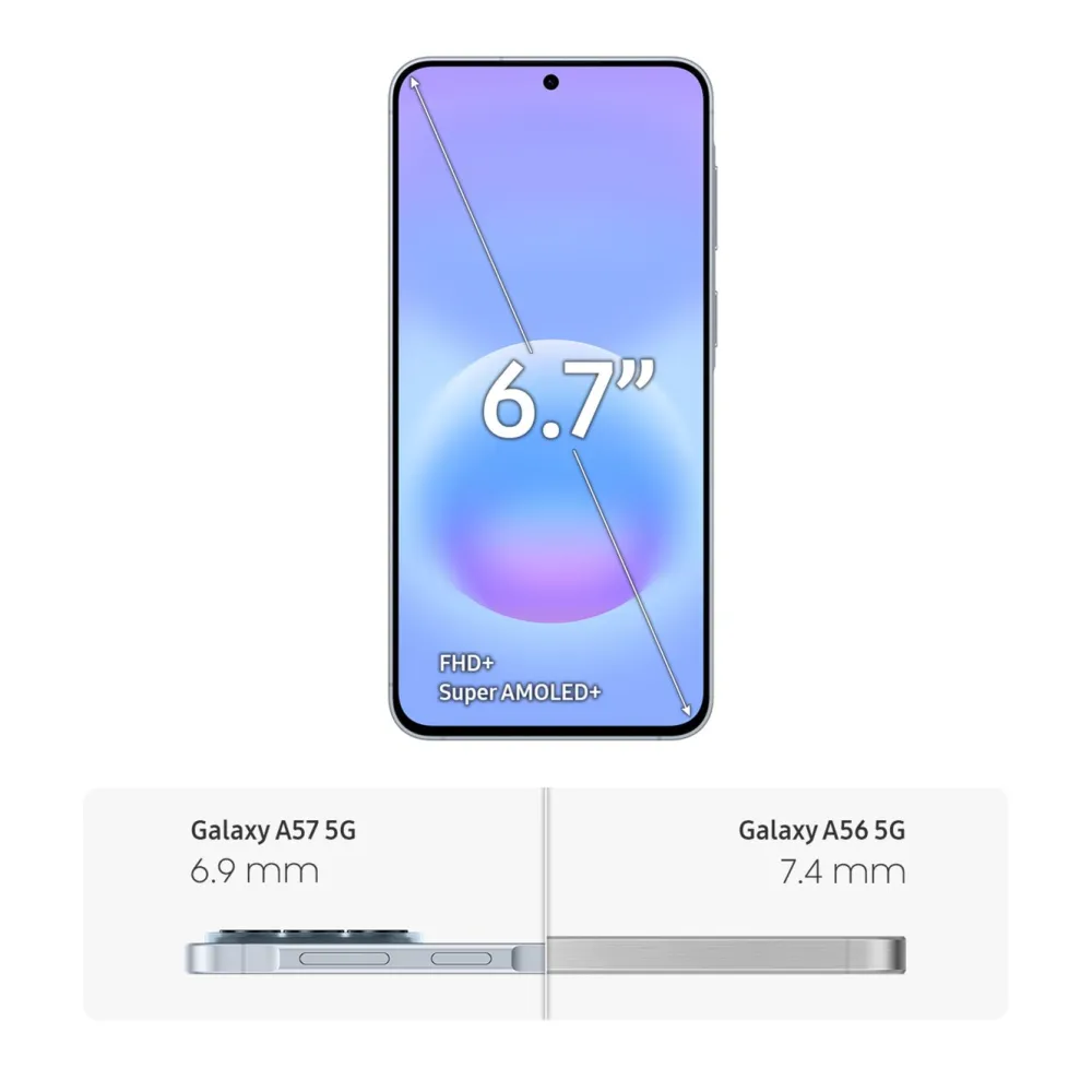 Samsung Mobiltelefoner|Galaxy A57 5G Isblå