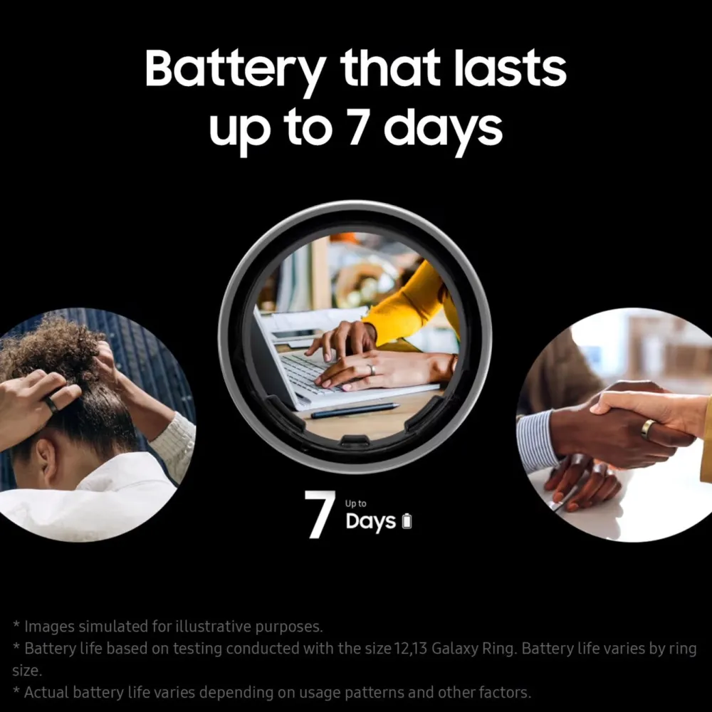 Samsung Smart Ring|Smartklokker Og Ringer|Galaxy Ring - Titanium Black Størrelse 10