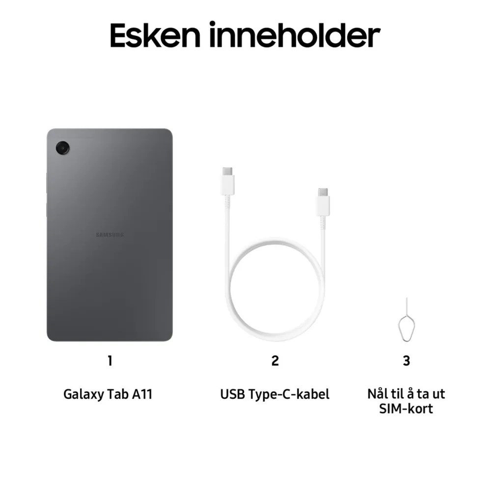 Samsung Lese & Nettbrett|Galaxy Tab A11 8,7" nettbrett LTE 64 GB