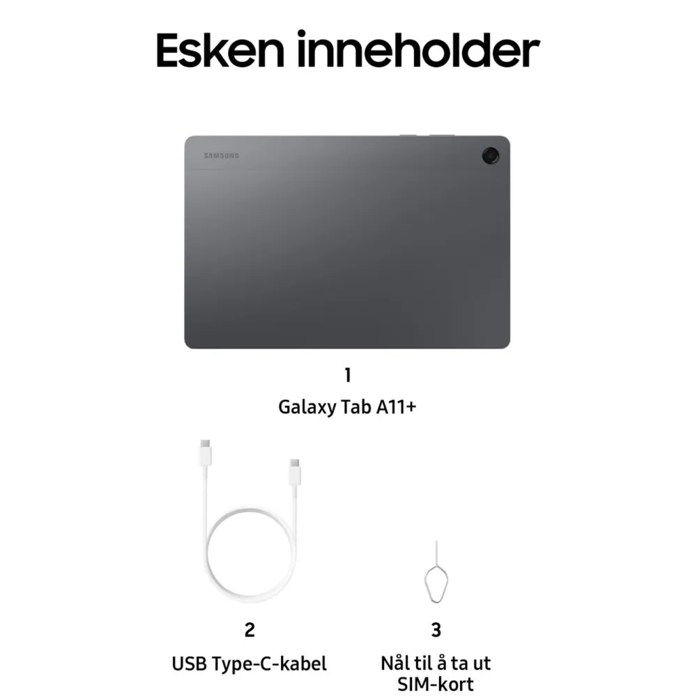 Samsung Lese & Nettbrett|Galaxy Tab A11+ 11" nettbrett 5G 128 GB