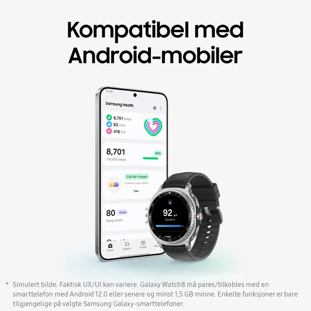 Samsung Smartklokker Og Ringer|Galaxy Watch8 Classic 46mm Bluetooth + 4G