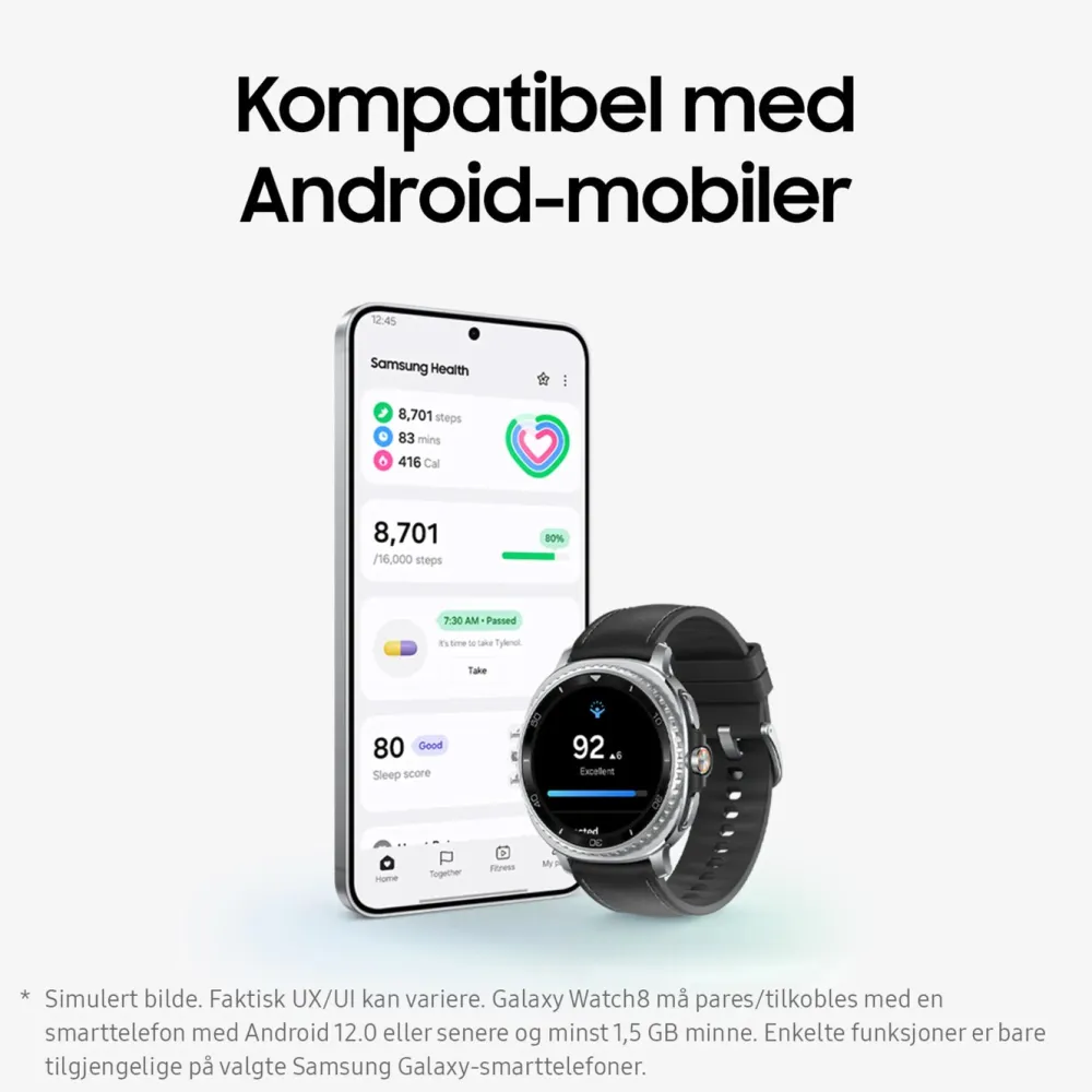 Samsung Smartklokker Og Ringer|Galaxy Watch8 Classic 46mm Bluetooth + 4G