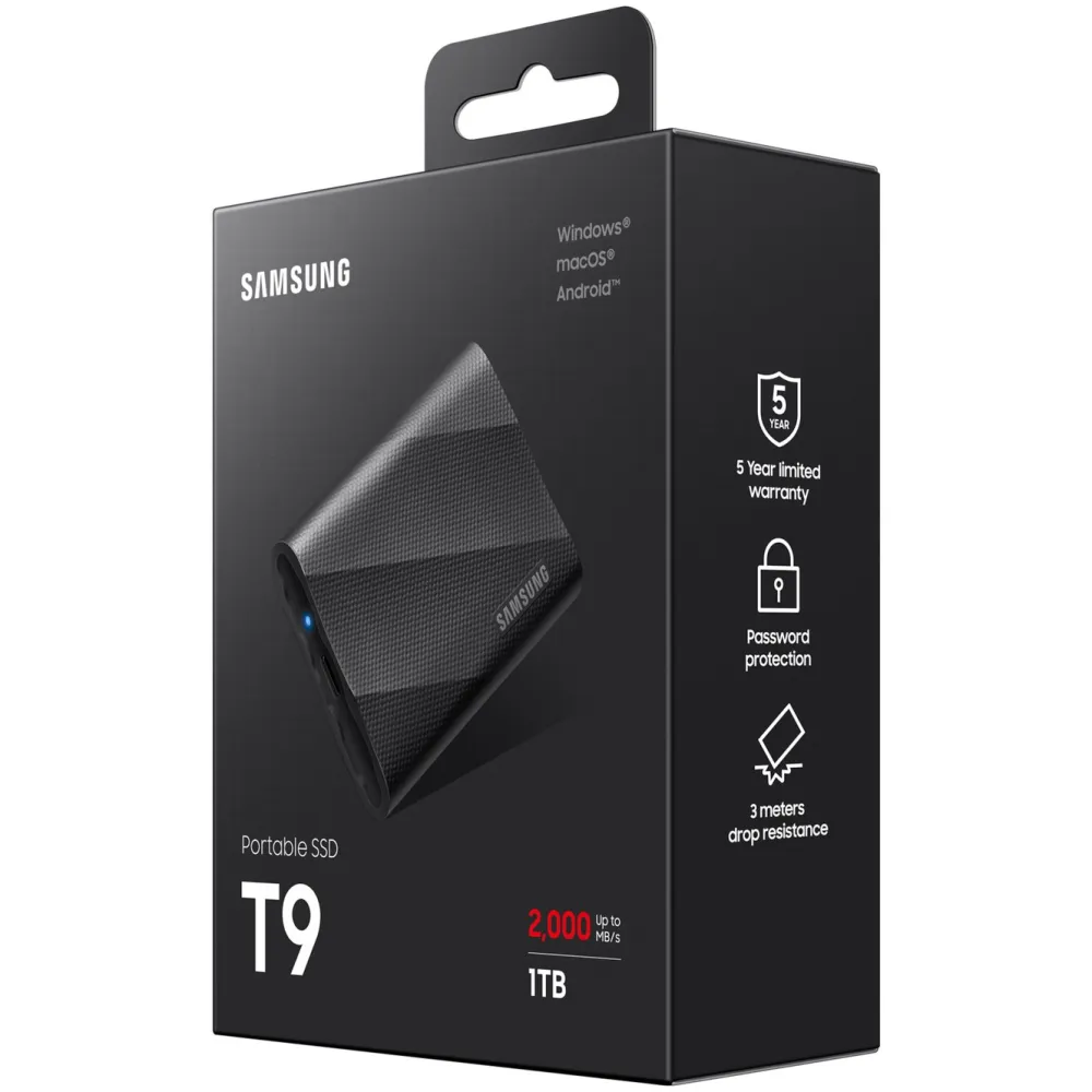 Samsung Lagring|T9 Ekstern SSD-disk 1 TB