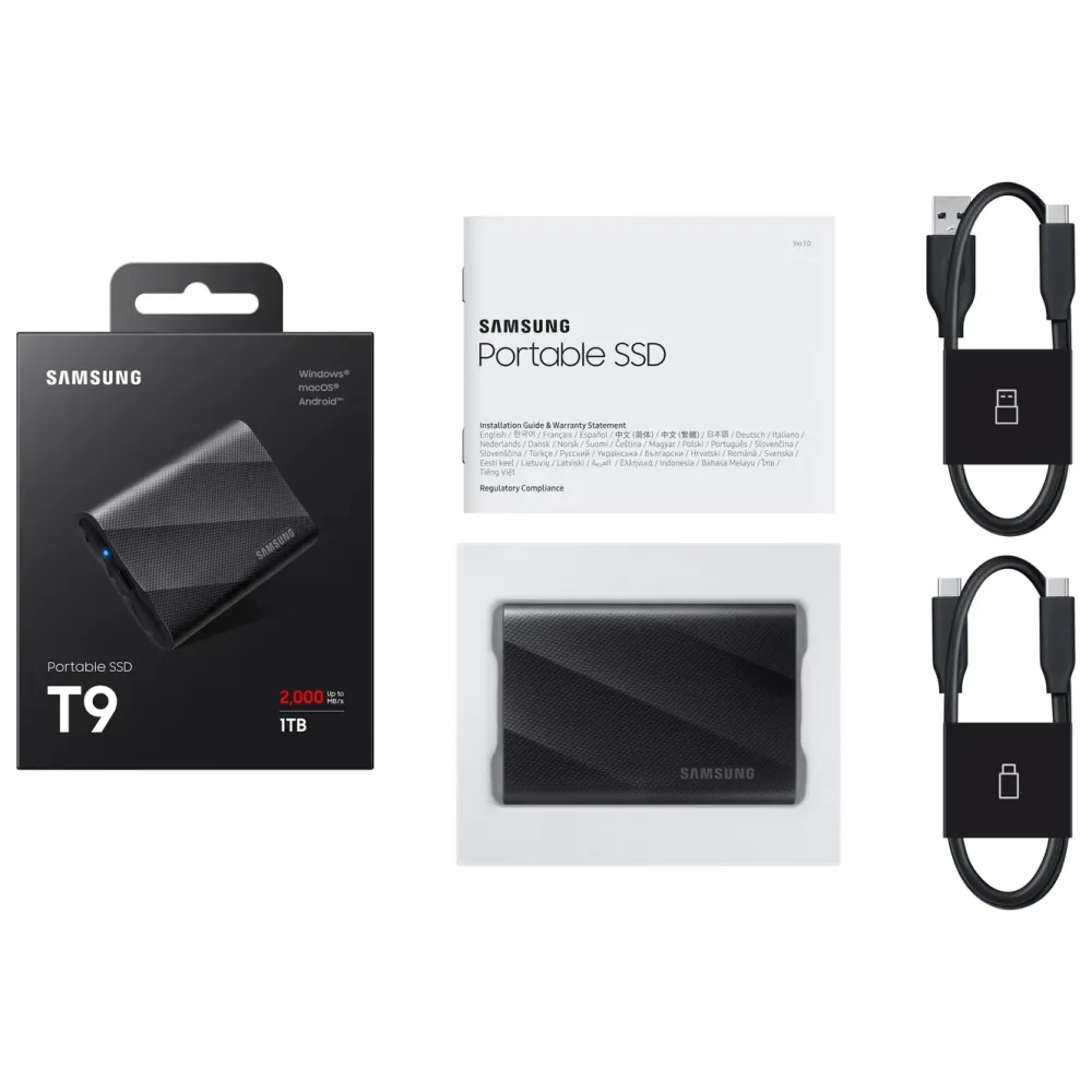 Samsung Lagring|T9 Ekstern SSD-disk 1 TB