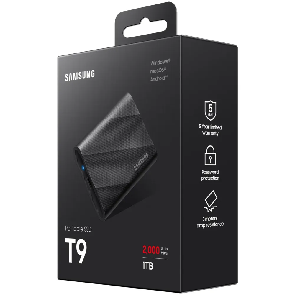Samsung Lagring|T9 Ekstern SSD-disk 1 TB
