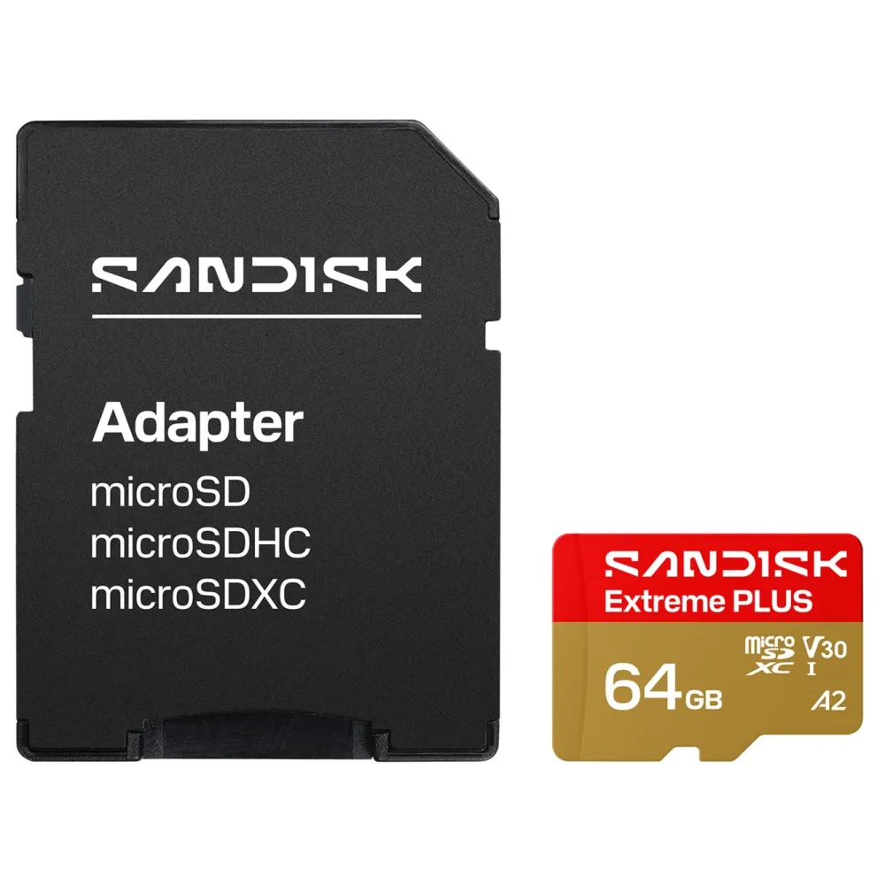 Sandisk Kameraovervåking|Foto Og Video|Extreme PLUS microSDXC 64 GB – 200/90 MB/s