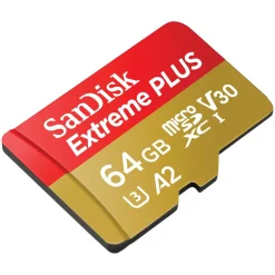Sandisk Kameraovervåking|Foto Og Video|Extreme Plus Micro-SD-kort 64 GB